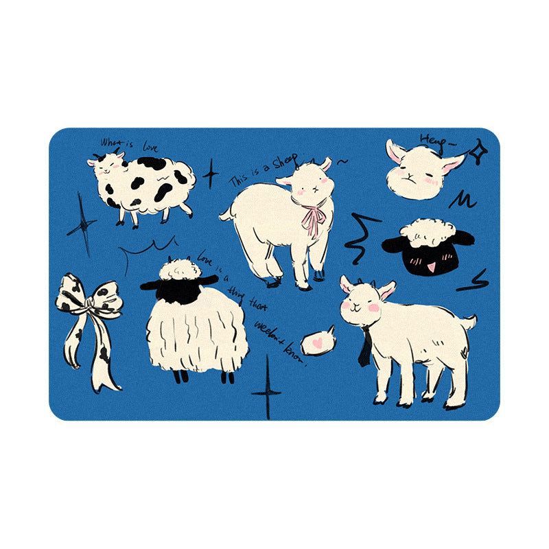 Cute Sheep Absorbent Floor Mat
