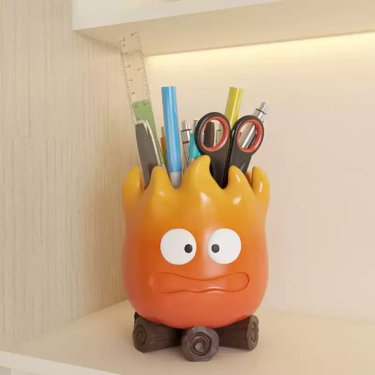 Cartoon Flame Storage Figurine – Pen Holder