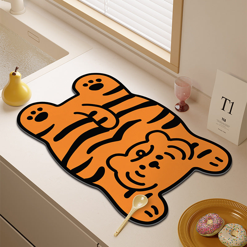 Cartoon Kitchen Water-Absorbing Drying Mat