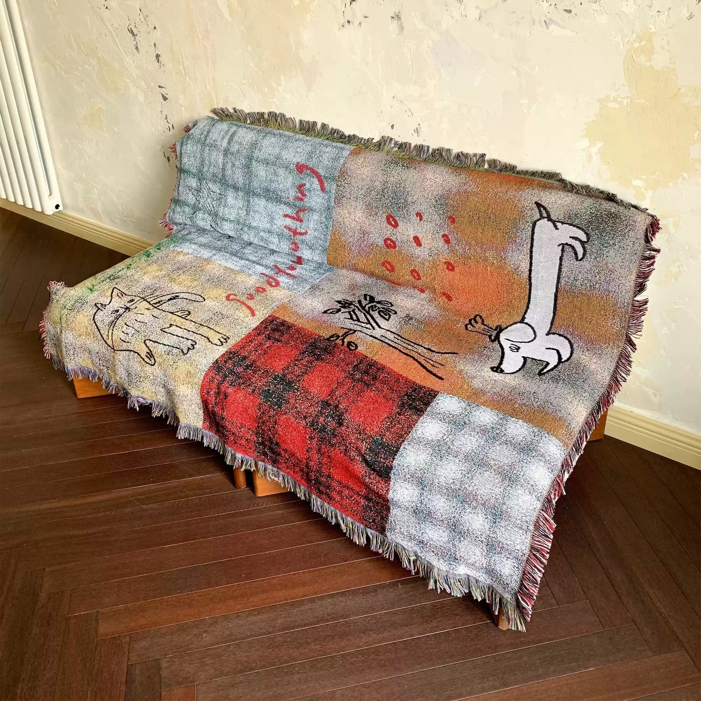 goodfornothing “Plaid Dog” Woven Art Blanket