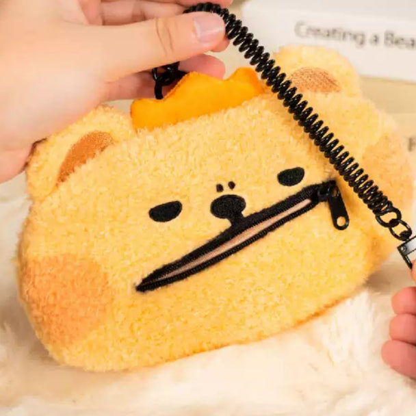 Fuzzy Bearbug Coin Pouch