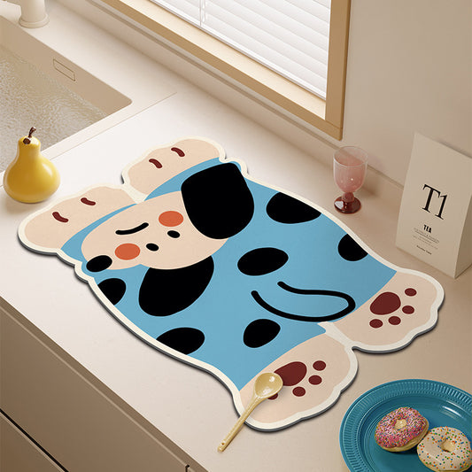 Cartoon Kitchen Water-Absorbing Drying Mat