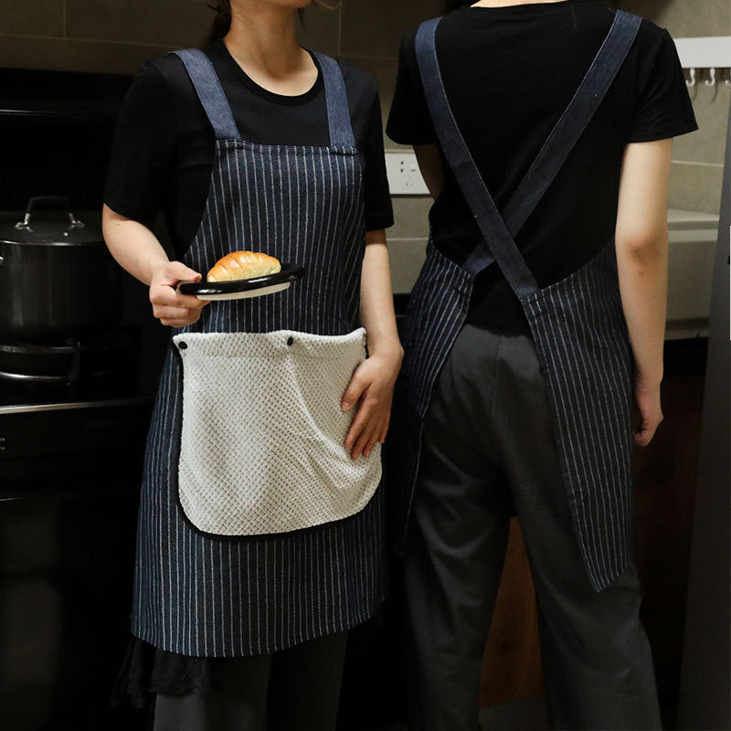 Modern Kitchen Apron with Built-in Hand Towel