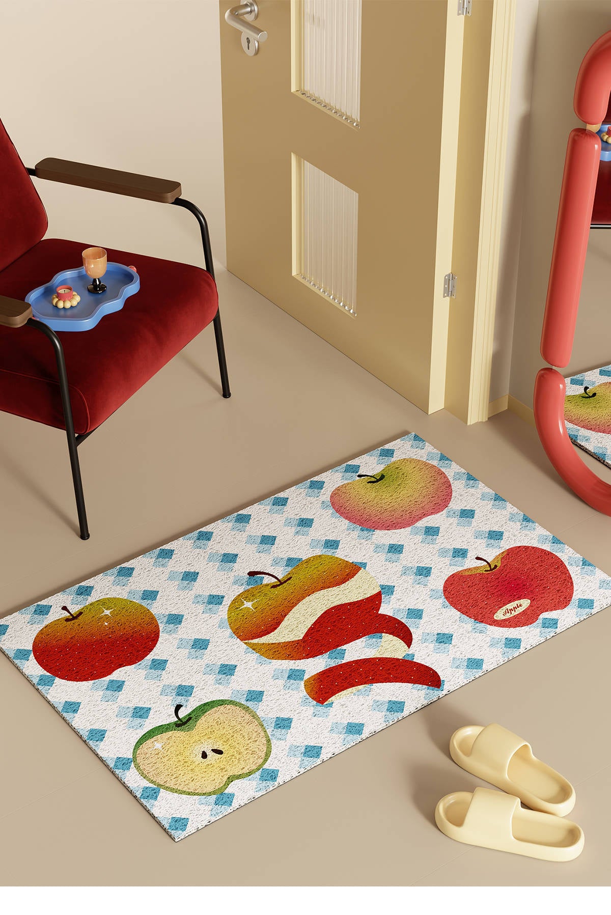 Retro Apple Welcome Mat