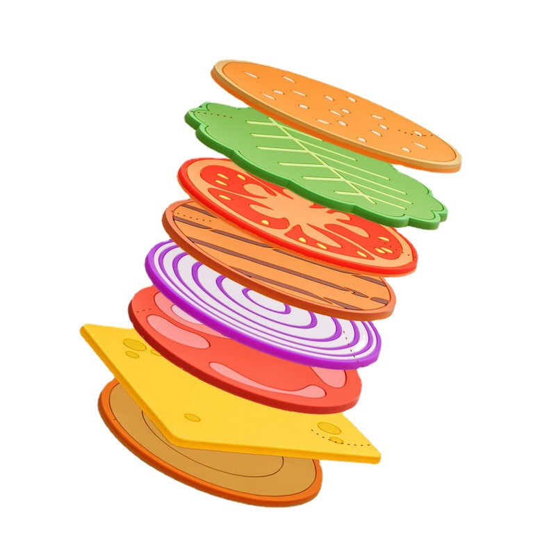 Burger Stack Coasters – 8-Piece