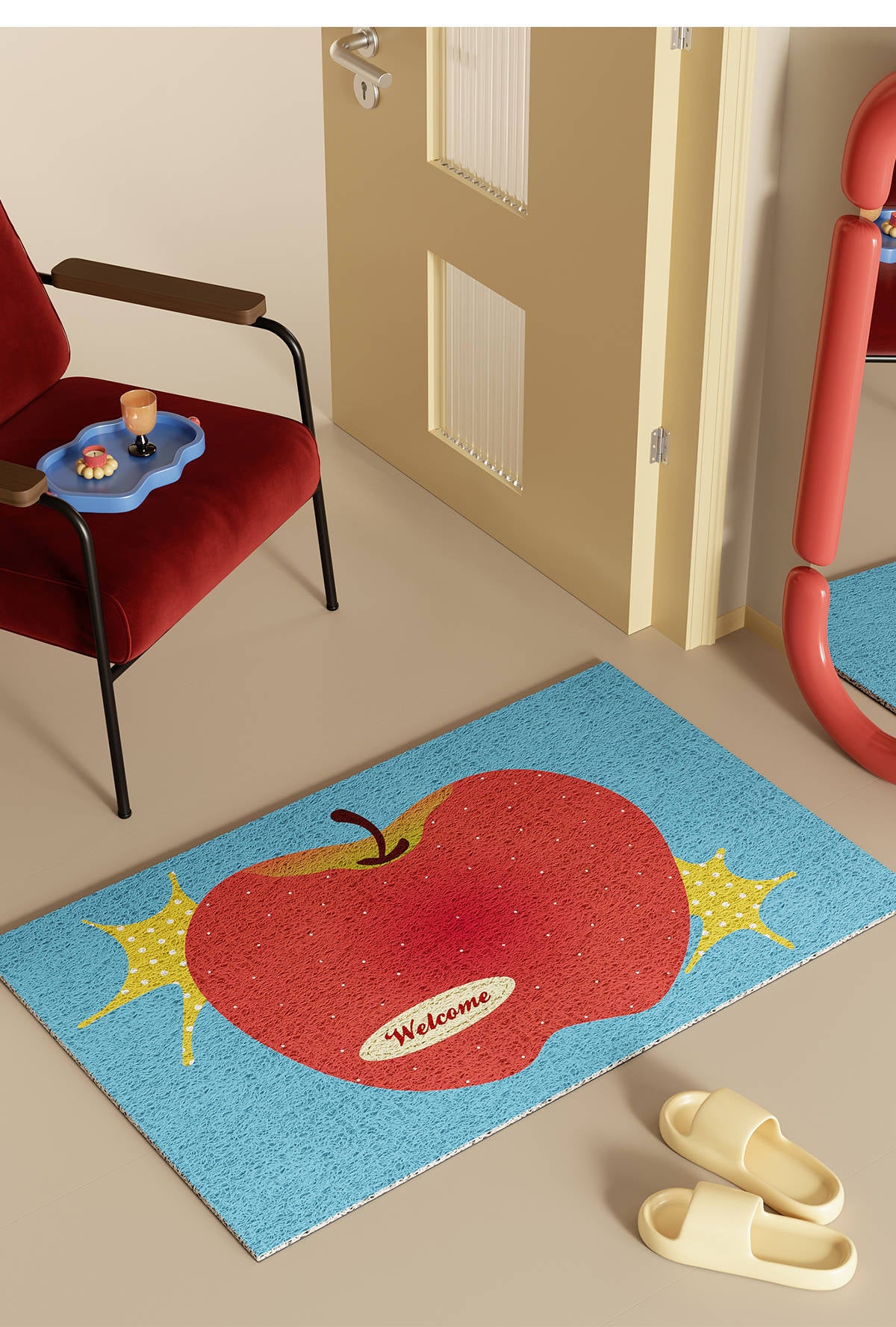 Retro Apple Welcome Mat
