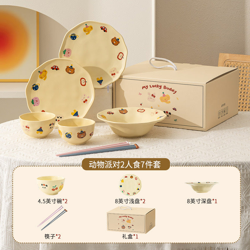 Animal Party Ceramic Dinnerware Set