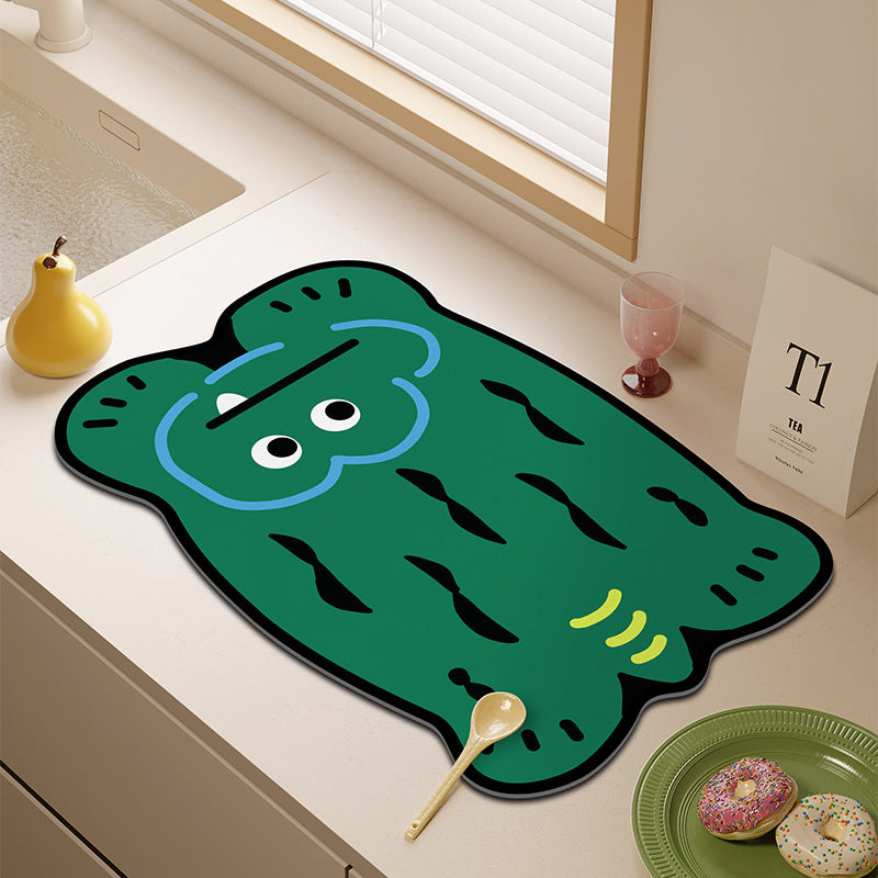 Cartoon Kitchen Water-Absorbing Drying Mat
