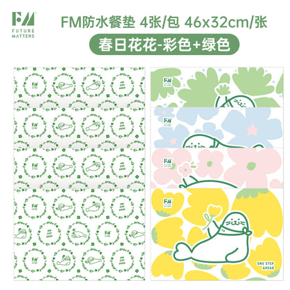 FM Bamboo Rayon Monthly Disposable Placemats – 4-Pack