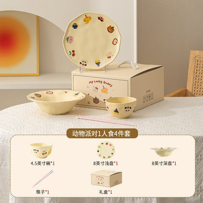 Animal Party Ceramic Dinnerware Set