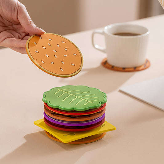 Burger Stack Coasters – 8-Piece