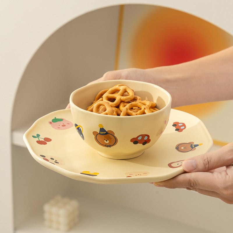 Animal Party Ceramic Dinnerware Set