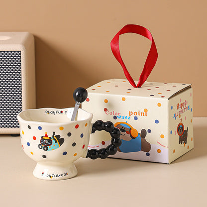 Polka Dot Puppy & Kitty Mug – Gift Box