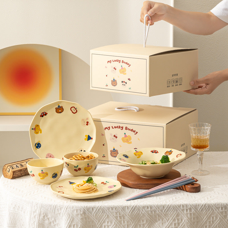 Animal Party Ceramic Dinnerware Set