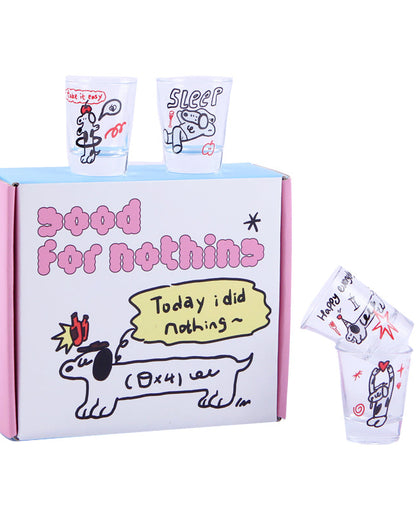 goodfornothing Dog Shot Glass Gift Set