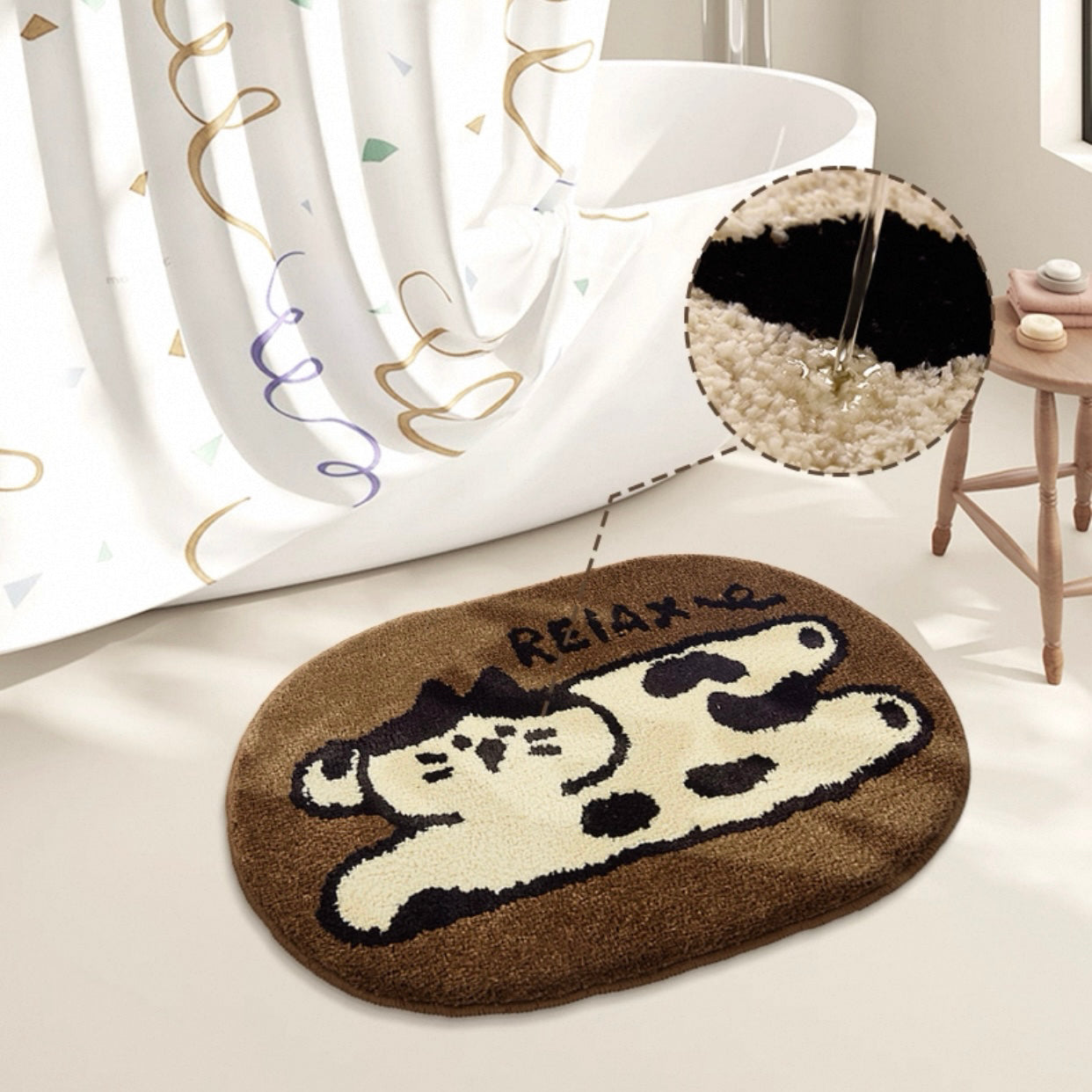 Cute Cat Absorbent Bathroom Mat